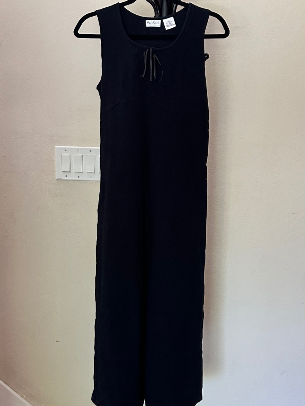 Soft Cotton Black Sleeveless Minimalist Dress for Bundle Purchase